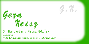 geza neisz business card